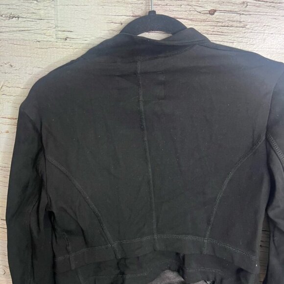 Rachel Roy Shauna black asymmetrical zip blazer jacket size small - Picture 8 of 8